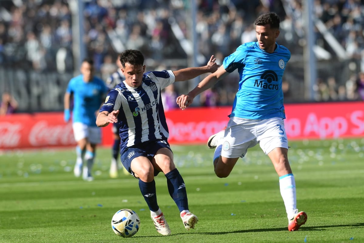 Talleres ante Belgrano en el clásico por el Torneo Clausura 2025. (Javier Ferreyra y Ramiro Pereyra / La Voz).