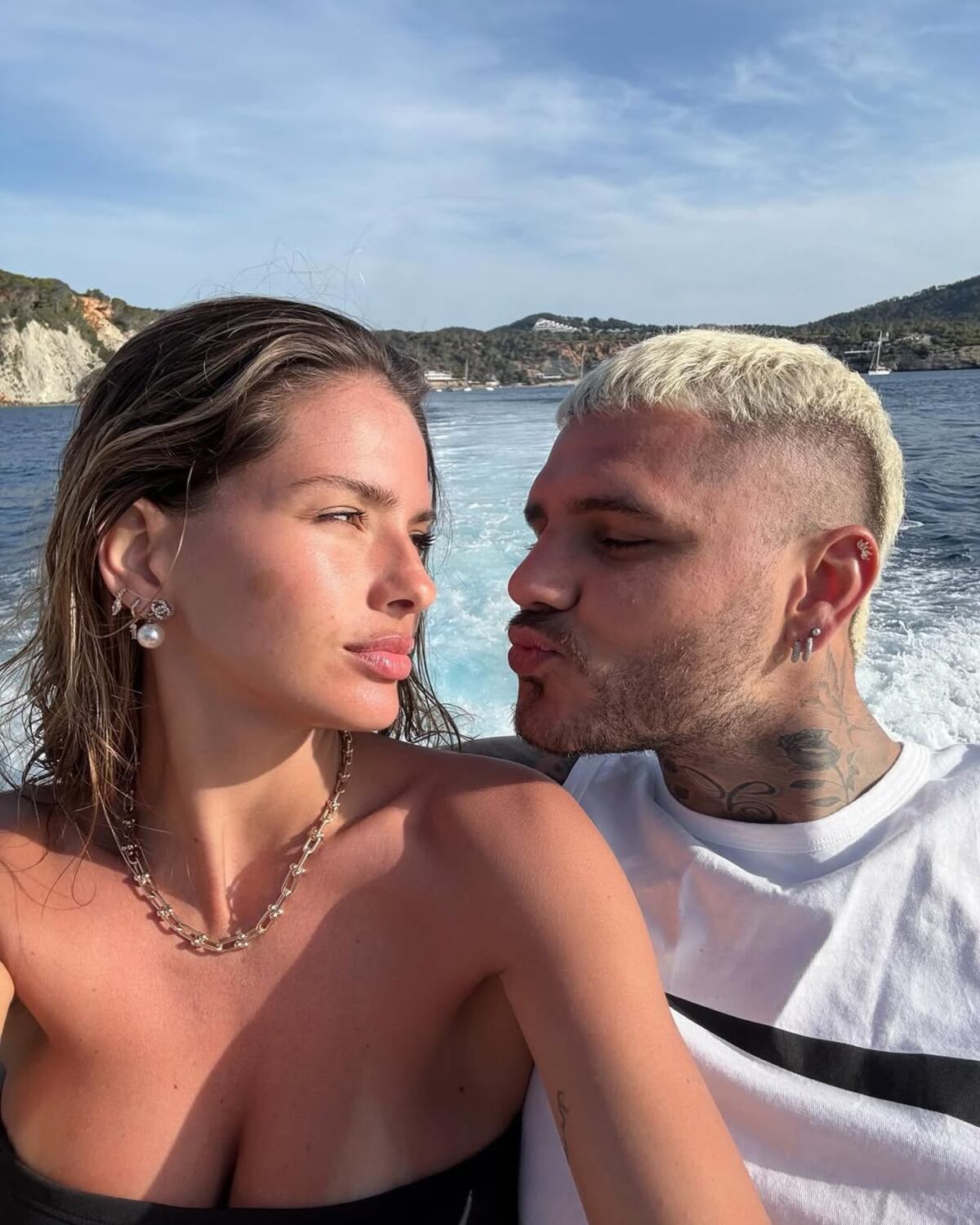 China Suárez y Mauro Icardi en Ibiza (Instagram)