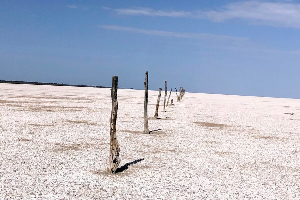 El paisaje indescriptible en las Salinas Grandes de Córdoba. (Foto: Romina Musso)