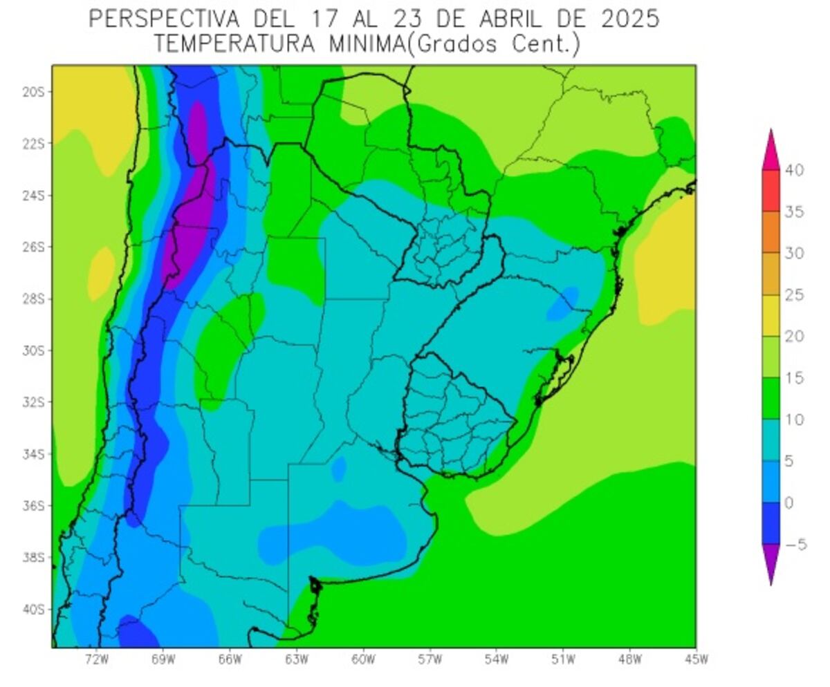 El clima en Pascua. (Bolsa de Cereales de Buenos Aires)