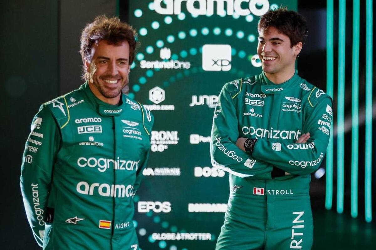 Fernando Alonso y Lance Stroll. (Prensa Aston Martin)