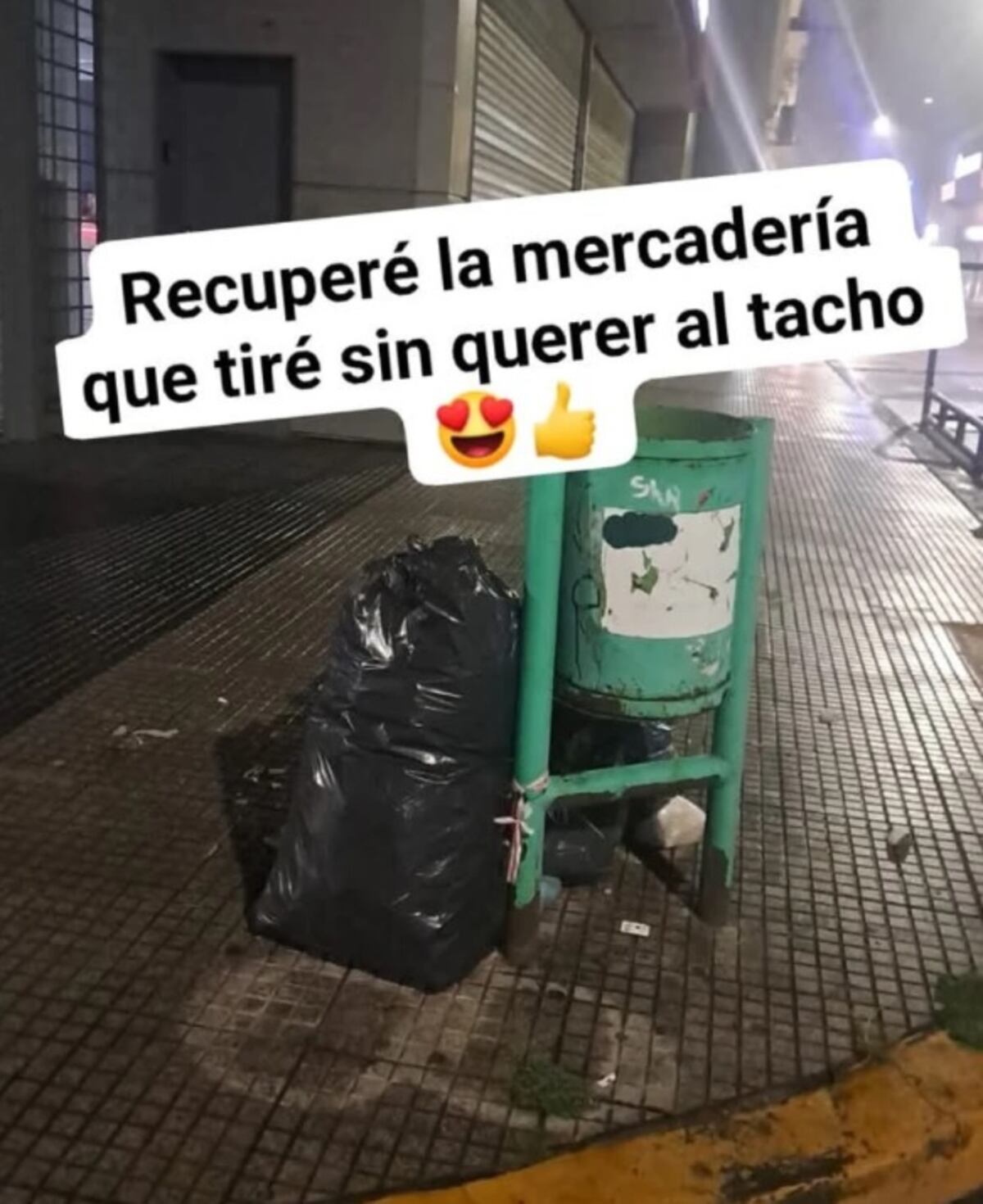 Río Cuarto. Recuperó ropa que había desechado por un error (Gentileza).