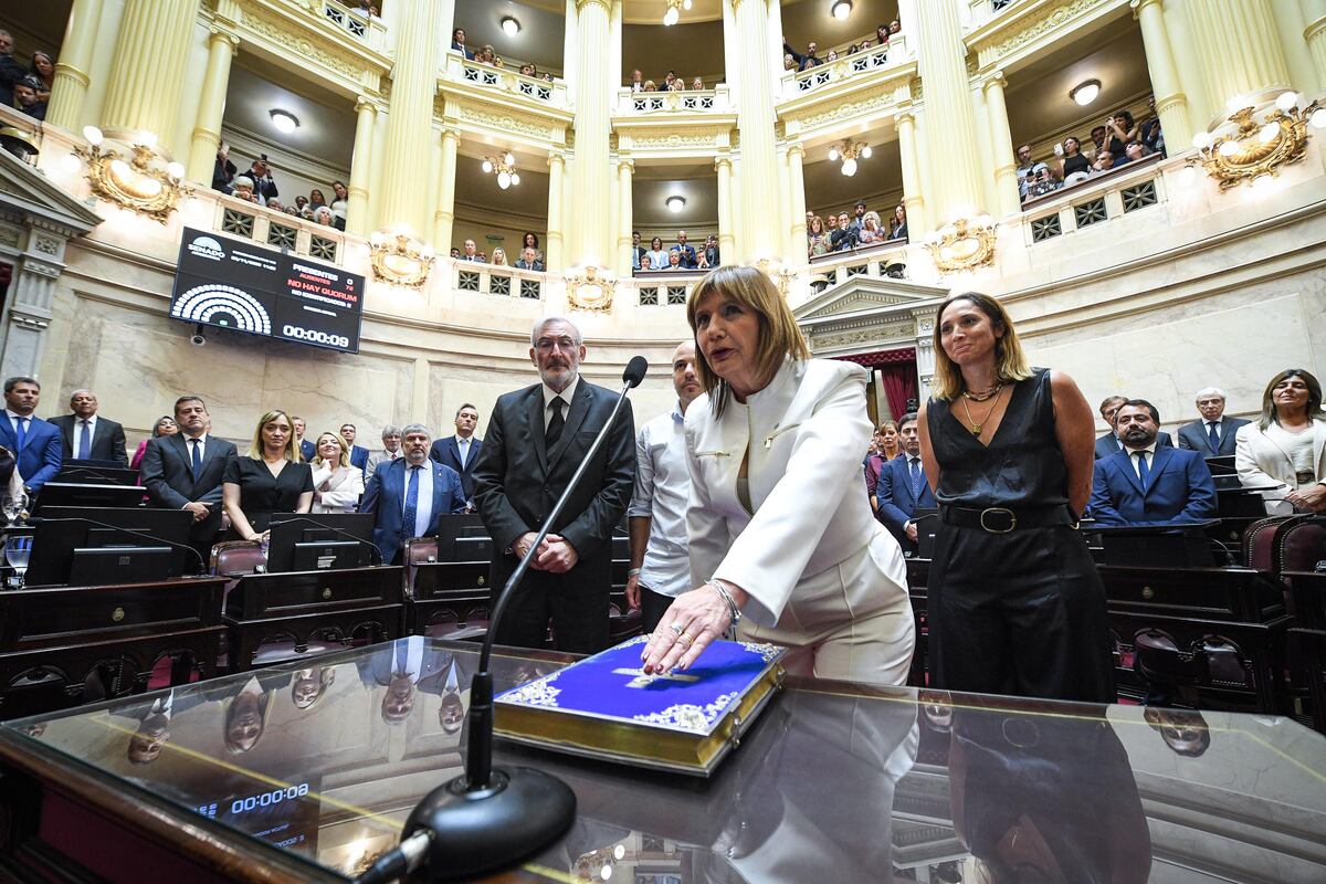 La jura de la exministra de Seguridad Patricia Bullrich (Fotos: Comunicación Senado)
