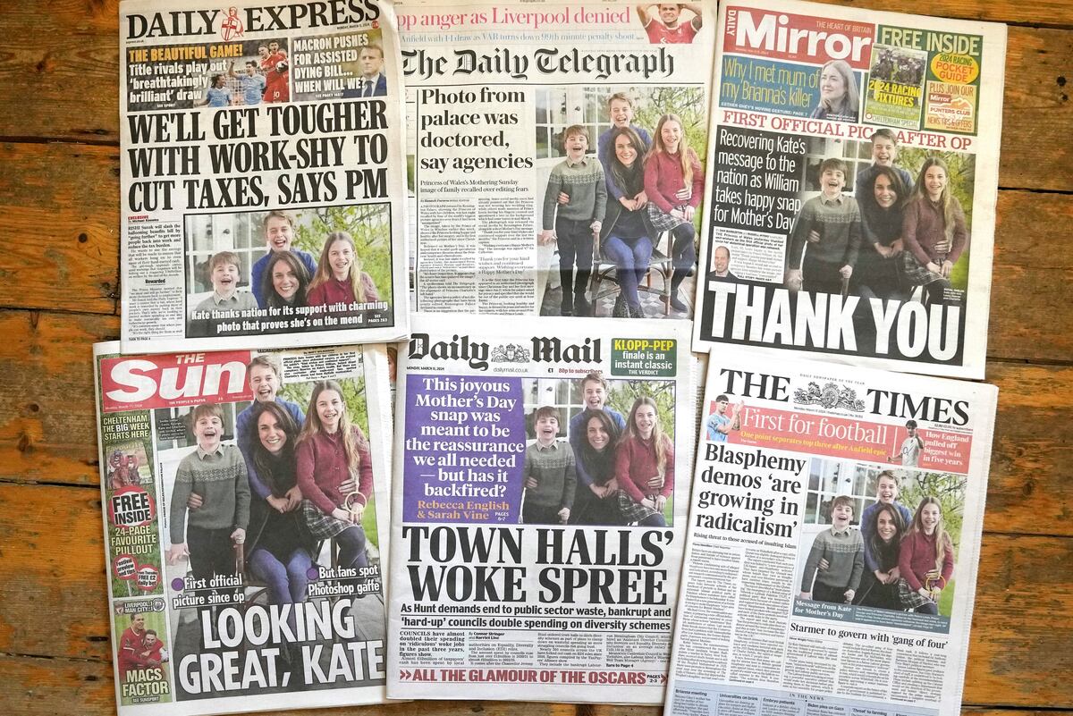 Kate Middleton y su polémica foto trucada. (AP / Archivo)