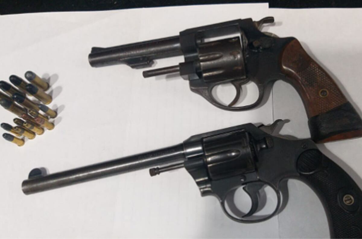 Las armas incautadas. (Policía)