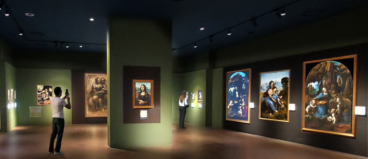 Galería. Se podrán ver las pinturas en escala real (Prensa Da Vinci, il genio).
