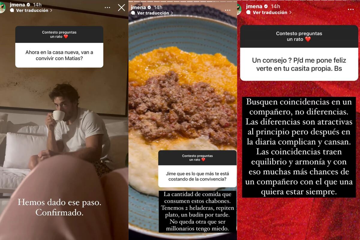 Los mensajes de Jimena Barón para hablar de la convivencia (Captura de pantalla).