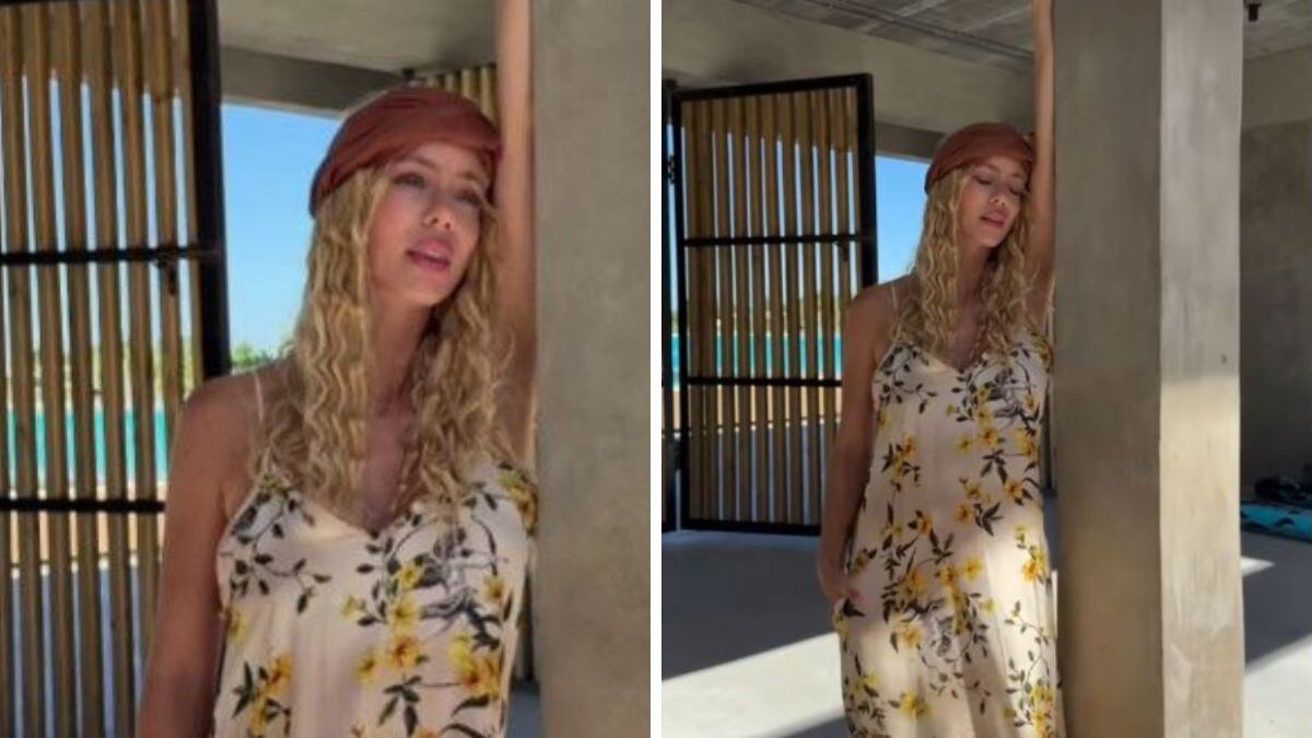 Nicole Neumann apostó por usar pañuelos en lugar de sombreros este verano.