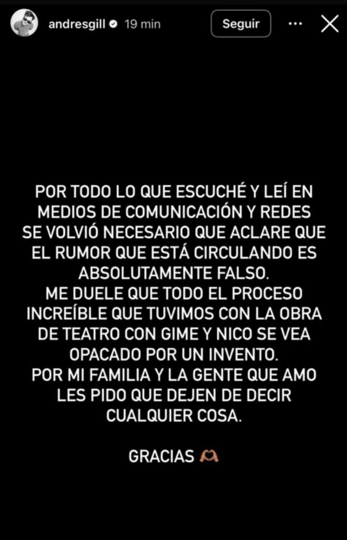 La palabra de Andrés Gil. (Captura)