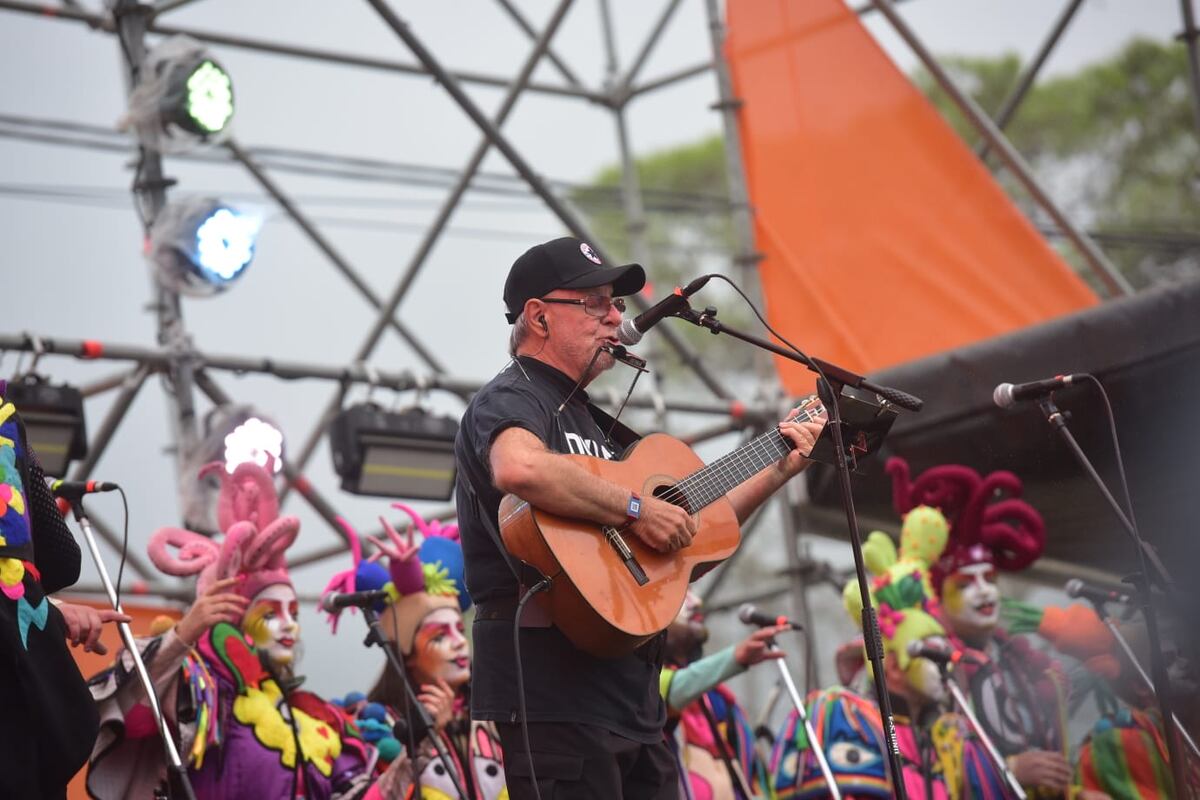Presentación de Agarrate Catalina con León Gieco en Cosquín Rock 2026. (Javier Ferreyra / La Voz)