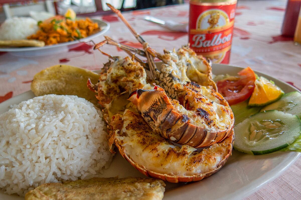 En la excursión a Dolphin Bay, la parada para almorzar es el restaurante flotante Jazmín, donde el único menú es una langosta recién pescada. (Gentileza: Mario Cherrutti)