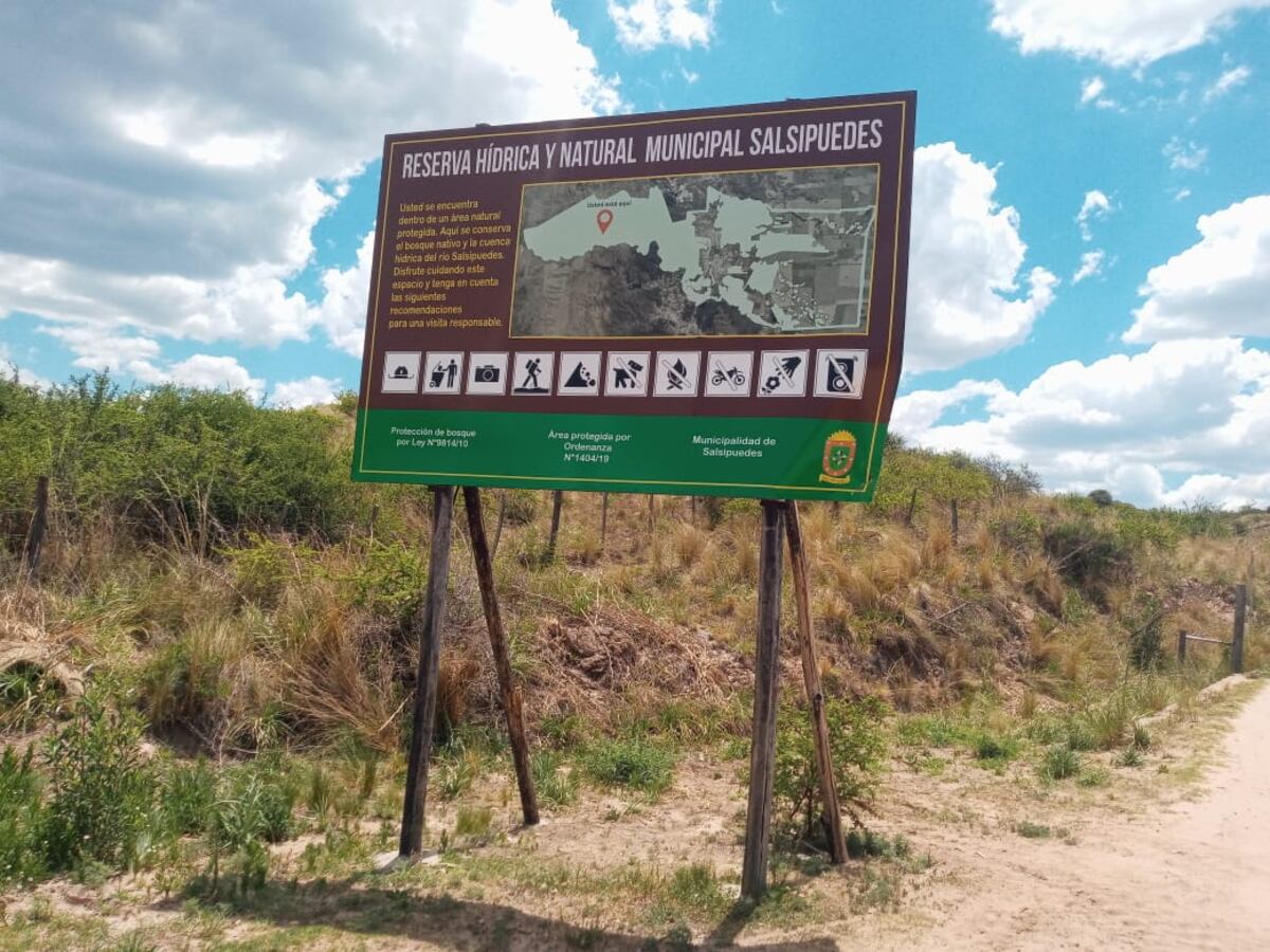 Acceso a la Reserva Hídrica y Natural Municipal de Salsipuedes. (Foto Andrea Molina)