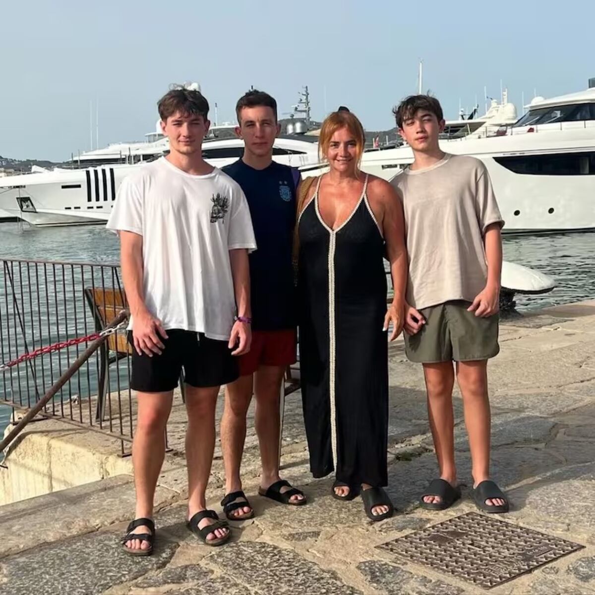 Así están Teo, Nicanor y Tonio, los hijos de Nancy Pazos y Diego Santilli