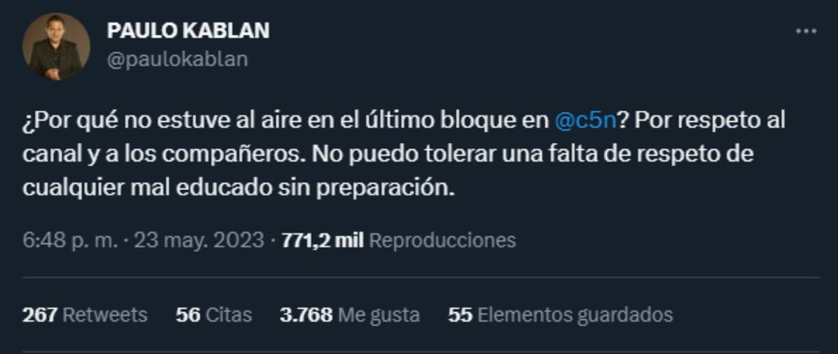 Paulo Kablan explicó por qué abandonó el estudio de "Argenzuela" (Captura de pantalla)