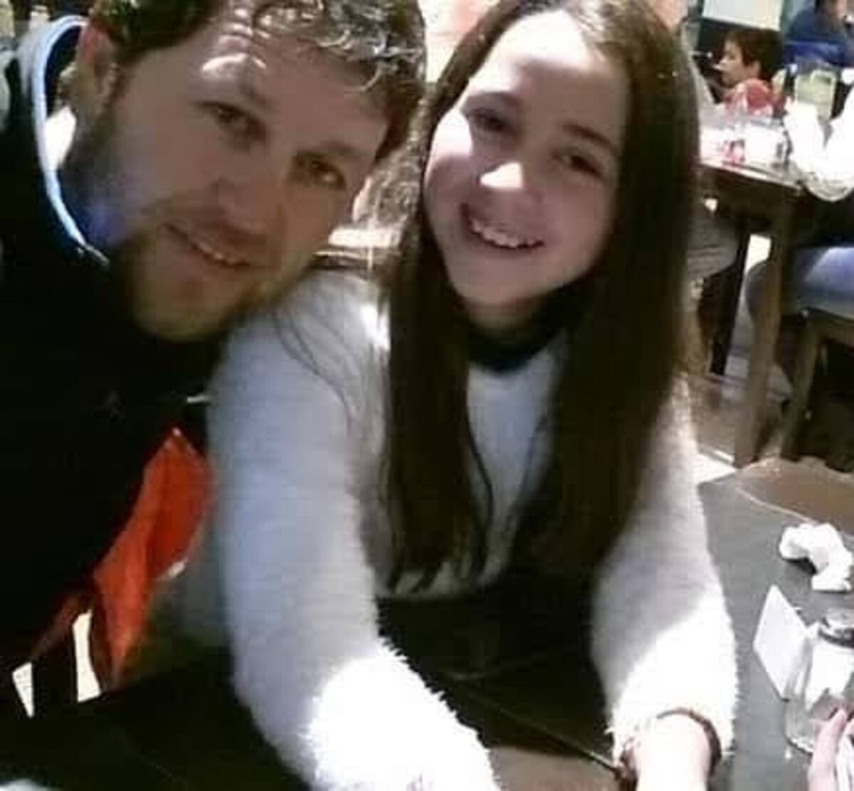 Diego Herrera, el papá, y su hija Clarisa fallecida en el siniestro vial.