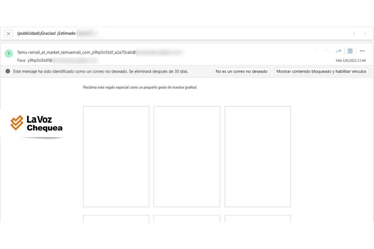 La Voz Chequea. Cómo bloquear los archivos y vínculos de los correos no deseados en Outlook.