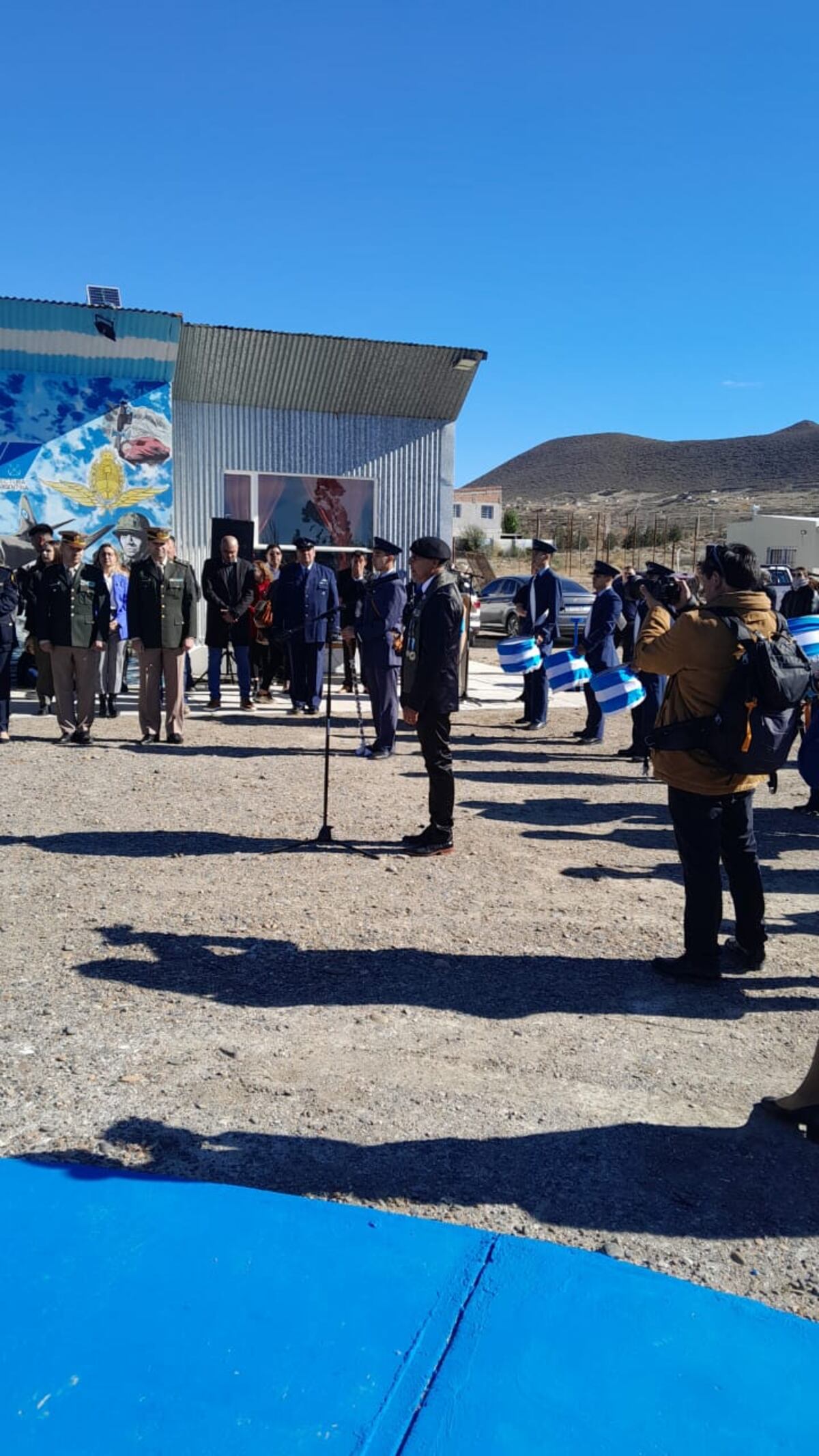 Sergio y Ángel durante su visita a Comodoro Rivadavia. (Gentileza)