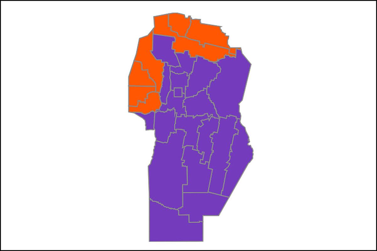 Elecciones 2025: mapa de Córdoba con el triunfo, por departamento, de La Libertad Avanza y de Provincias Unidas. (La Voz)