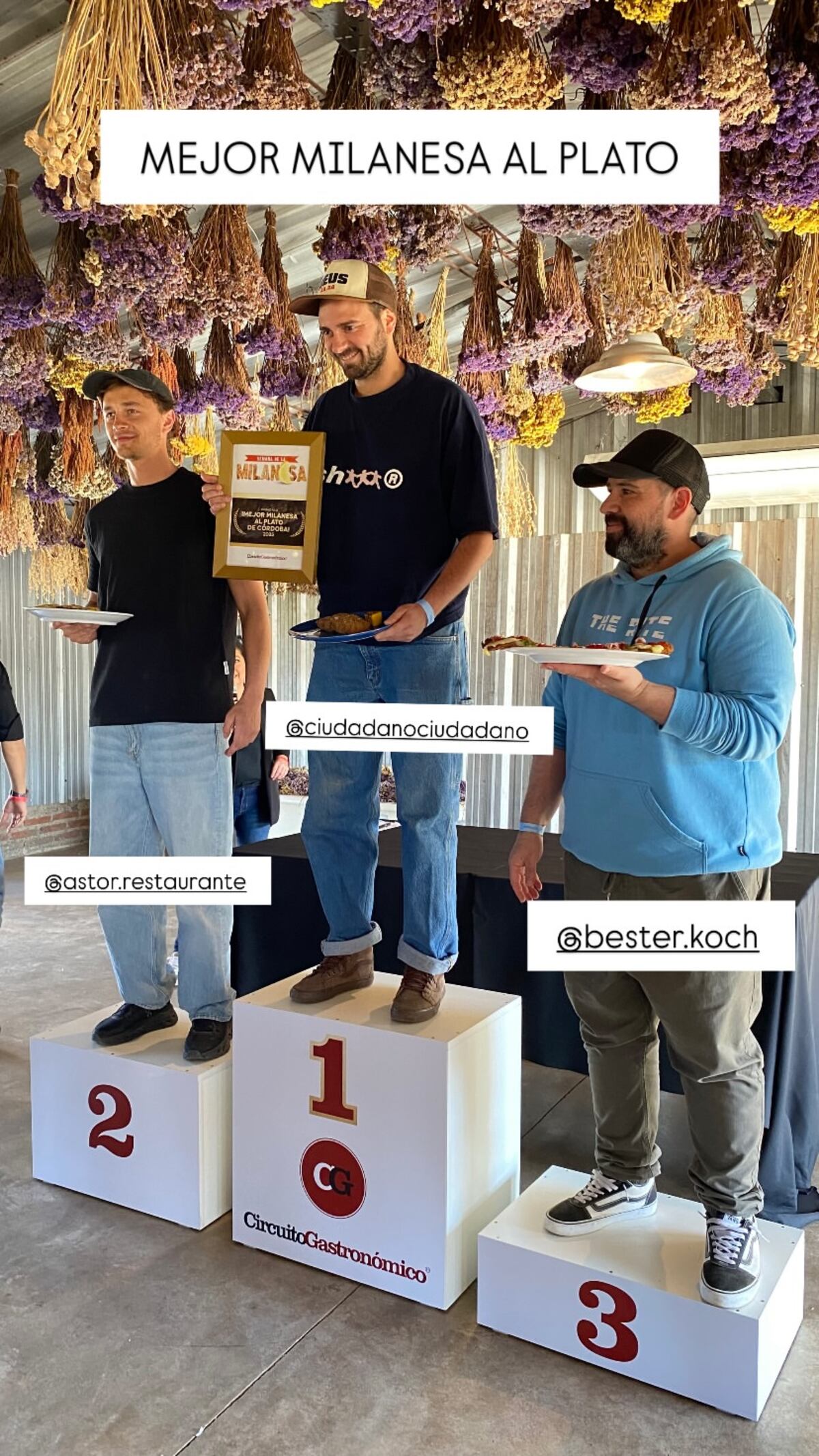Estos son los ganadores de la Semana de la Milanesa 2025. (Gentileza Circuito Gastronómico)