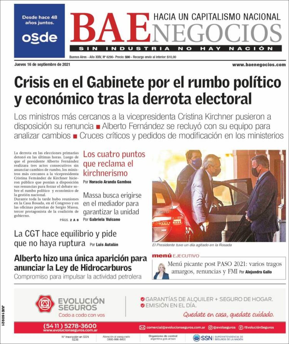 Tapas de diarios de Argentina.