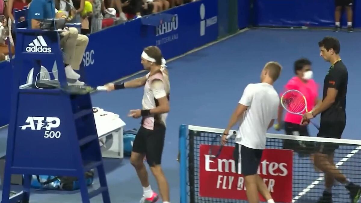 Violenta agresión del tenista Alexander Zverev a un árbitro. / Foto: captura de video