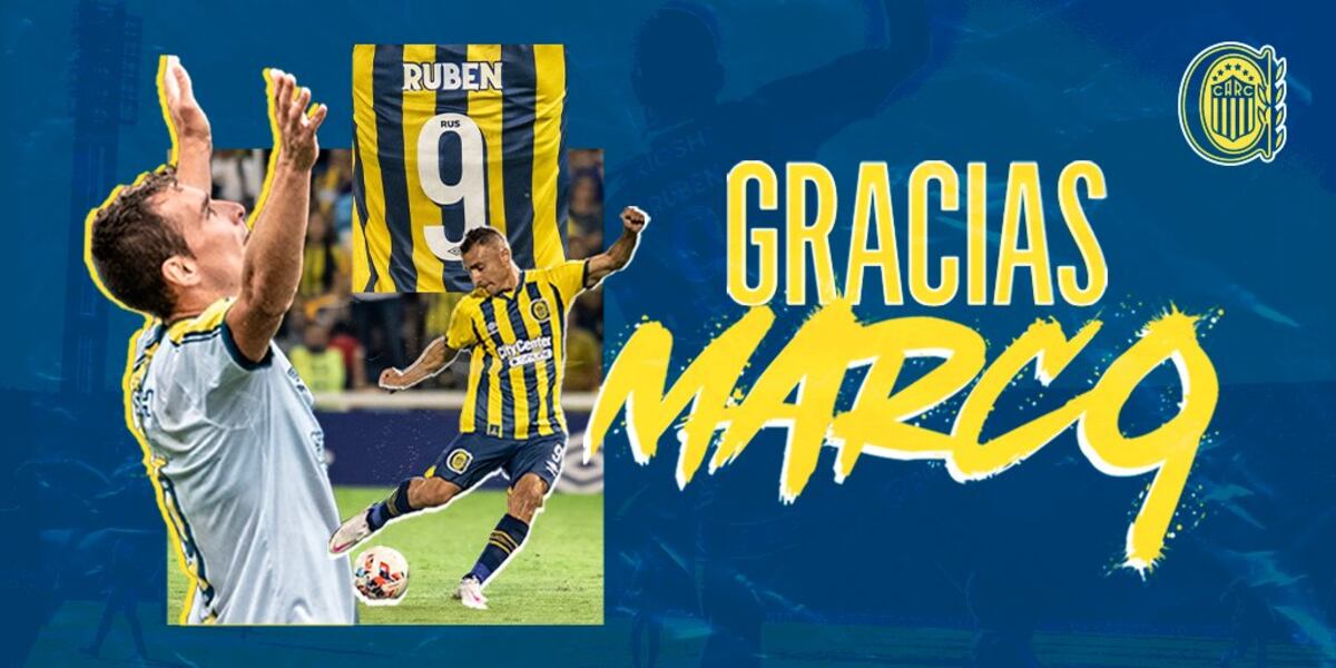 La despedida de Rosario Central a Marco Ruben en redes sociales