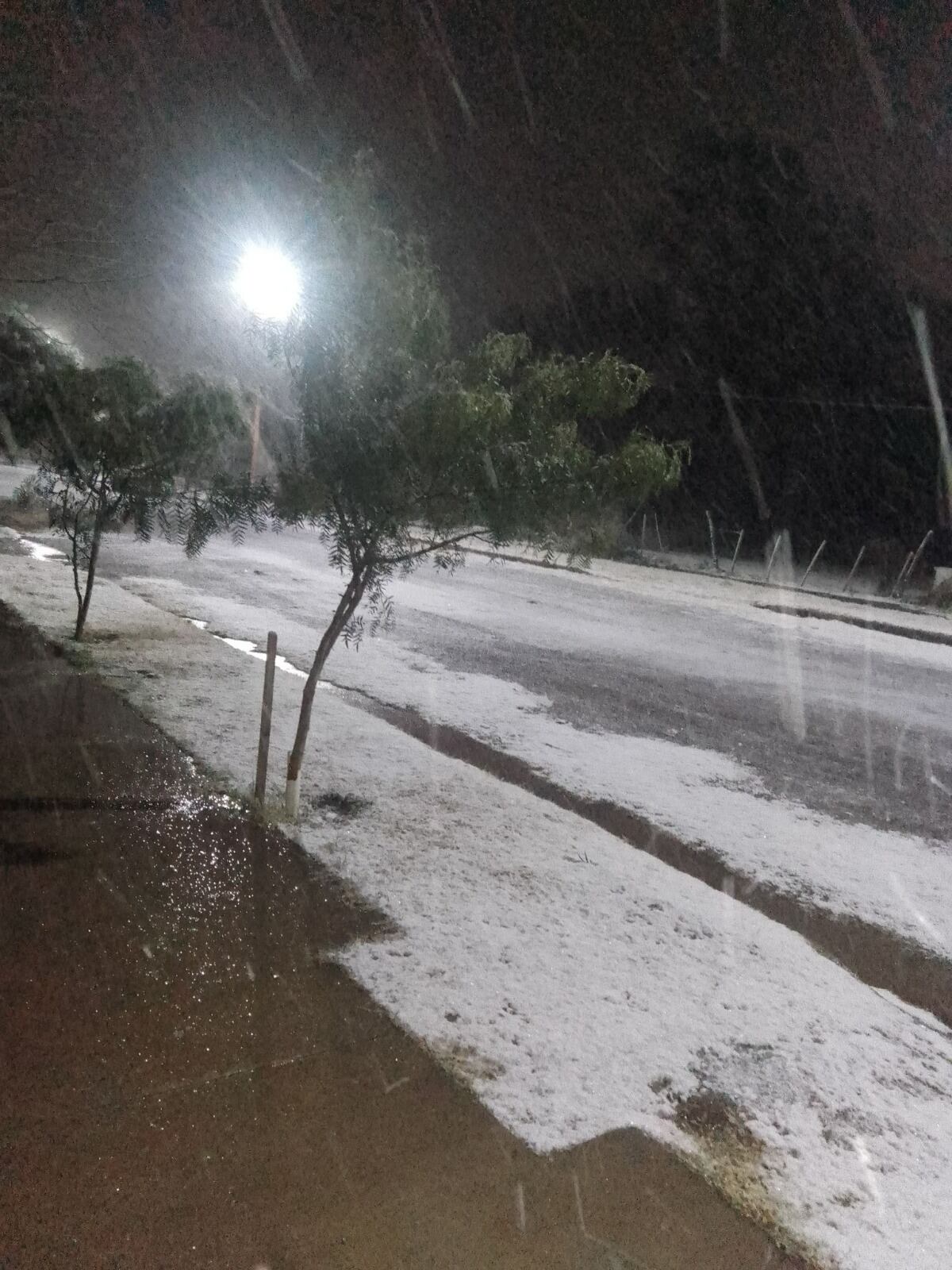 Córdoba. Nieve en Berrotarán, este domingo 29 de junio. (Gentileza)