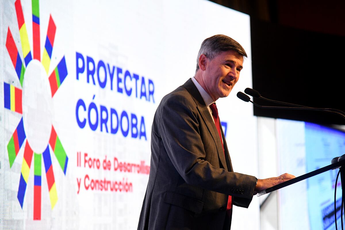 Proyectar Córdoba 2024. II Foro de Desarrollismo y Construcción. Daniel Passerini, intendente de la ciudad. (Ramiro Pereyra / La Voz)