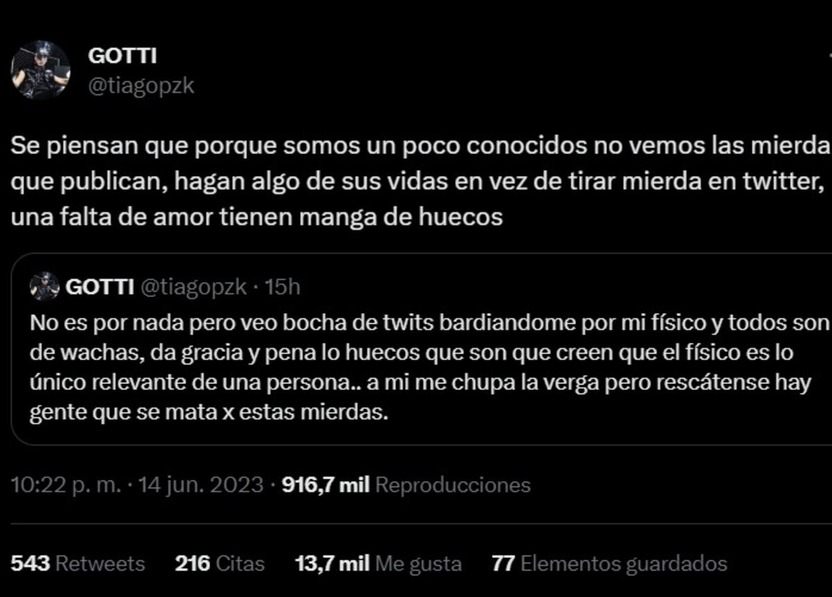 Tuit de Tiago PZK