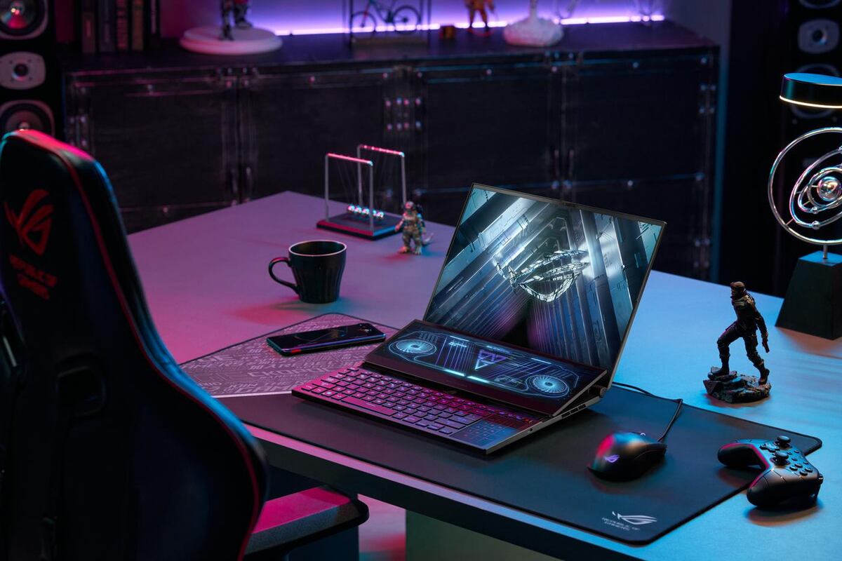 La ROG Zephyrus Duo 16, una de las notebooks presentadas por Republic of Gamers en CES 2022. (Prensa ROG)