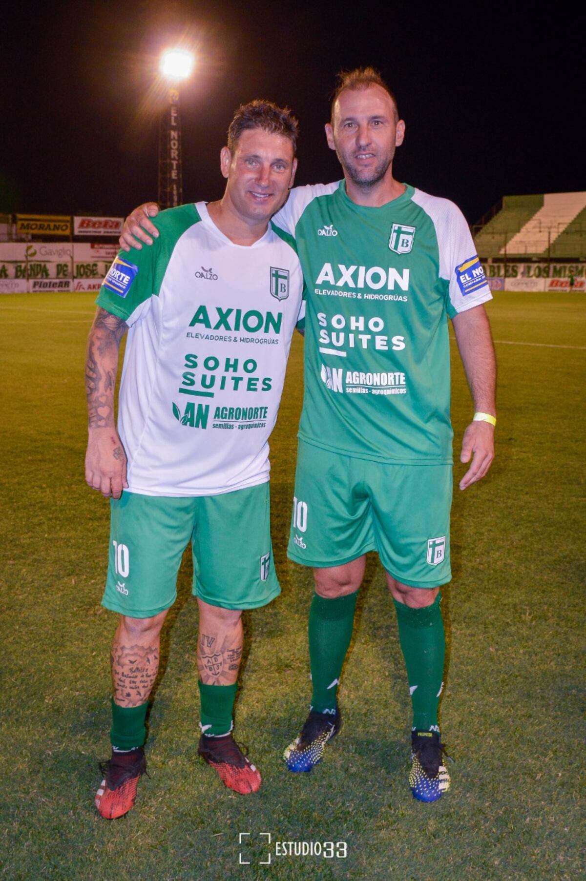 JP Francia y Aróstegui, dos símbolos de Sportivo Belgrano. (Gentileza Prensa Sportivo Belgrano de San Francisco)
