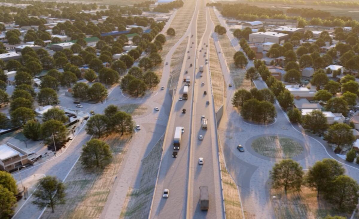 El viaducto tendrá dos carriles por sentido, con defensas de hormigón tipo New Jersey y banquinas pavimentadas. En la parte inferior se ejecutarán dos rotondas y se prolongará la avenida San Martín con veredas peatonales (Gobierno de Córdoba).