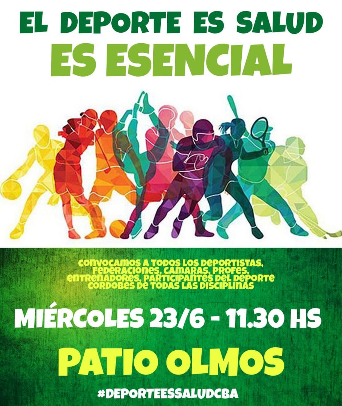 El posteo que circula entre grupos de whatsapp de actores del deporte cordobés.