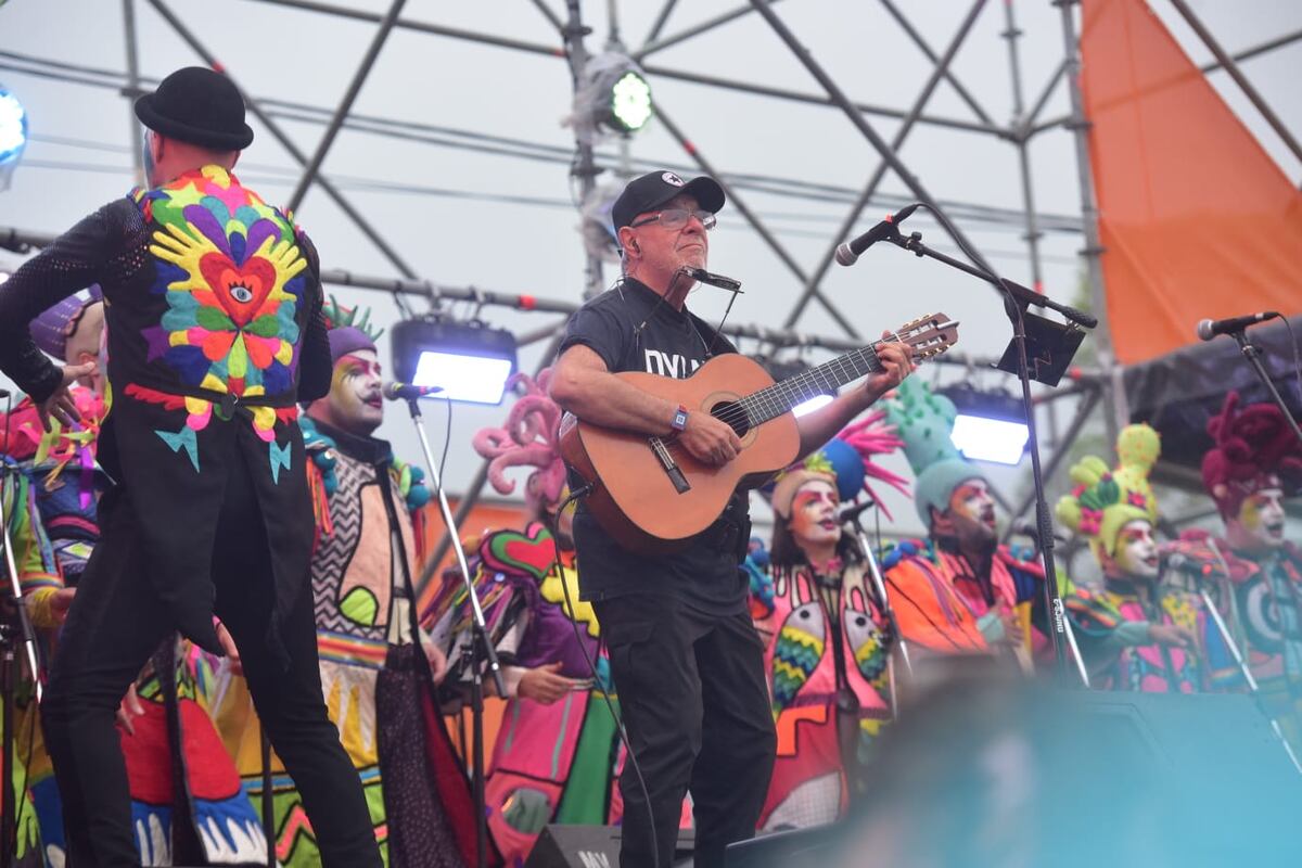Presentación de Agarrate Catalina con León Gieco en Cosquín Rock 2026. (Javier Ferreyra / La Voz)