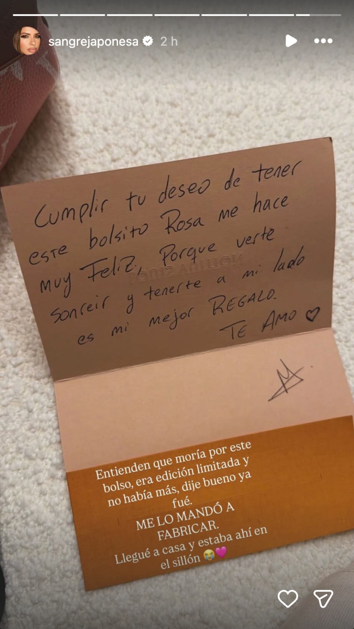 La China Suárez contó cómo fue que Mauro Icardi la sorprendió con la cartera de lujo. (Foto: Instagram)