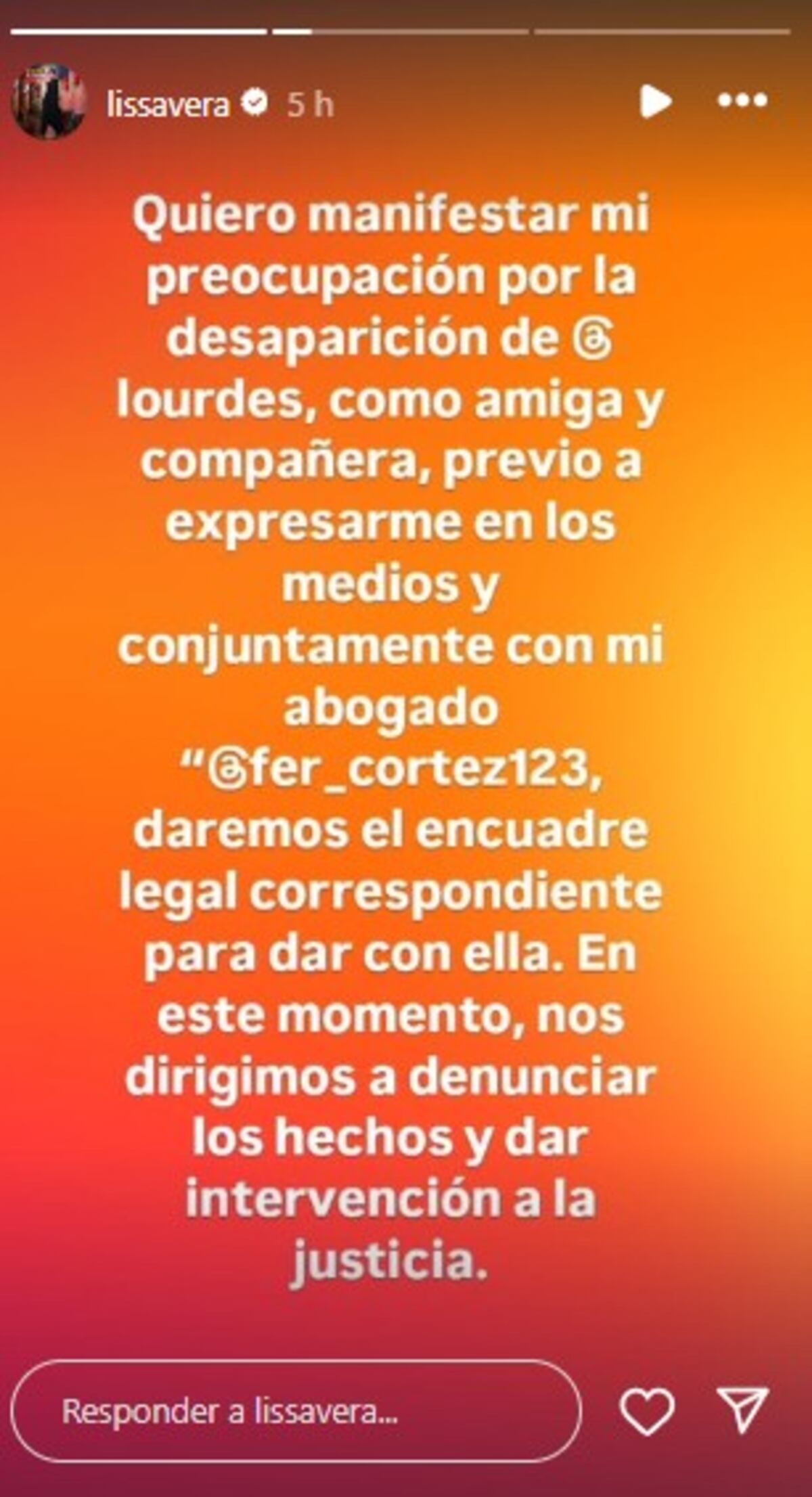 La desesperación de Lissa Vera de Bandana por la desaparición de Lowrdez: “Estoy yendo a...”