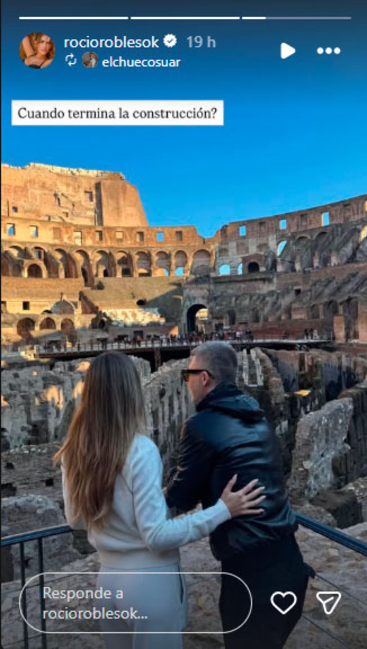 Rocío Robles y Adrián Suar. Foto: Instagram.
