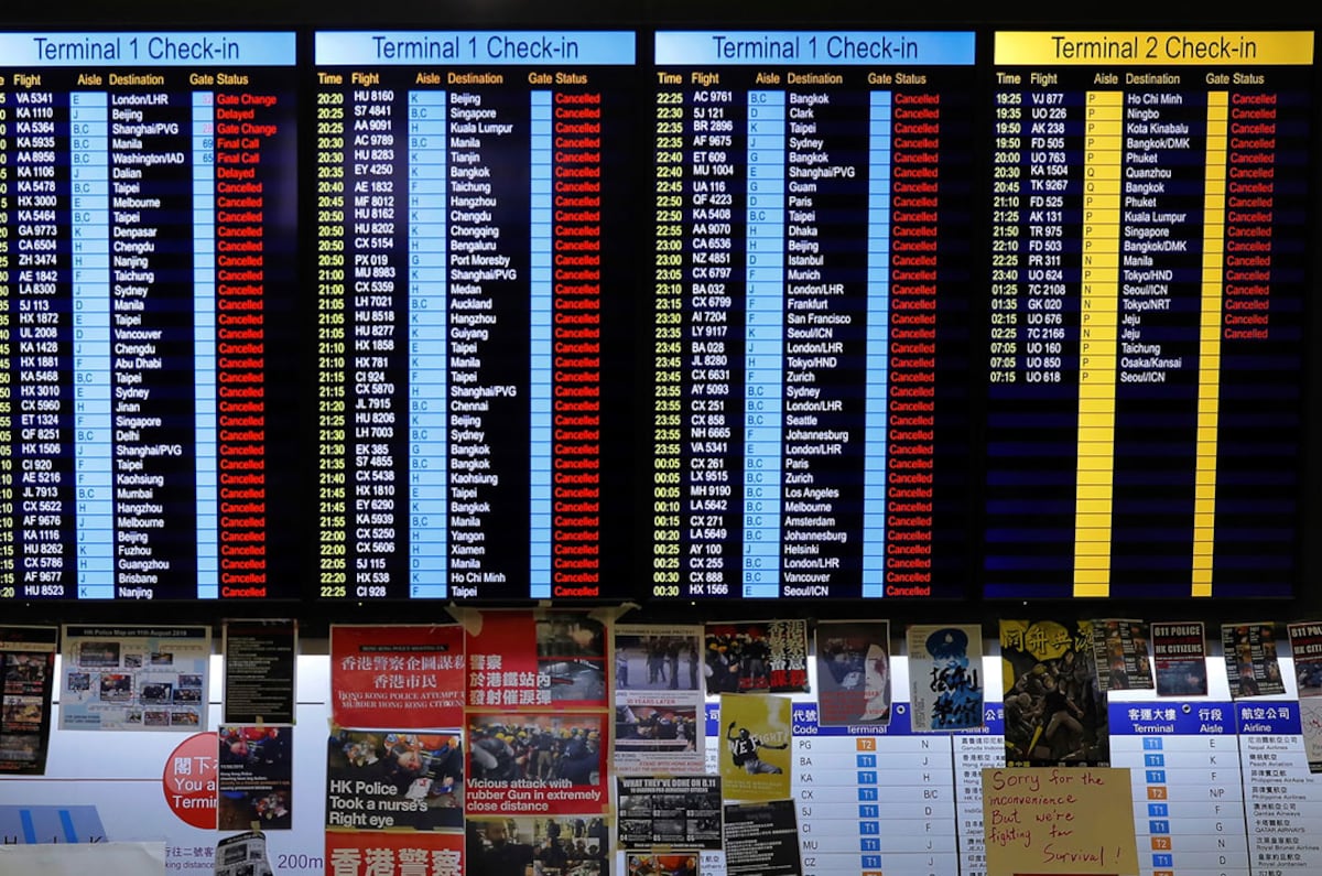Aeropuerto de Hong Kong. (AP/Kin Cheung/Archivo)