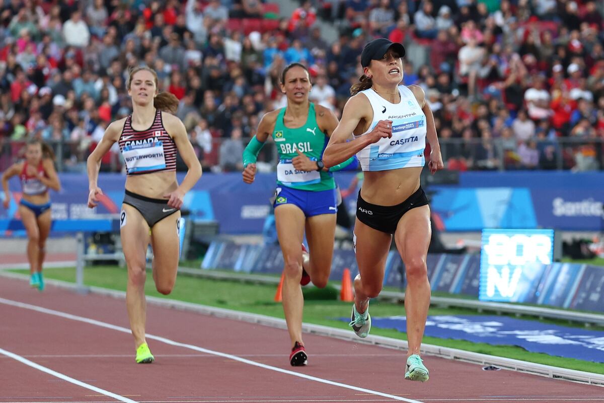 Belén Casetta le regaló a Argentina uno de los mejores momentos en Santiago 2023. (@DeportesAr)