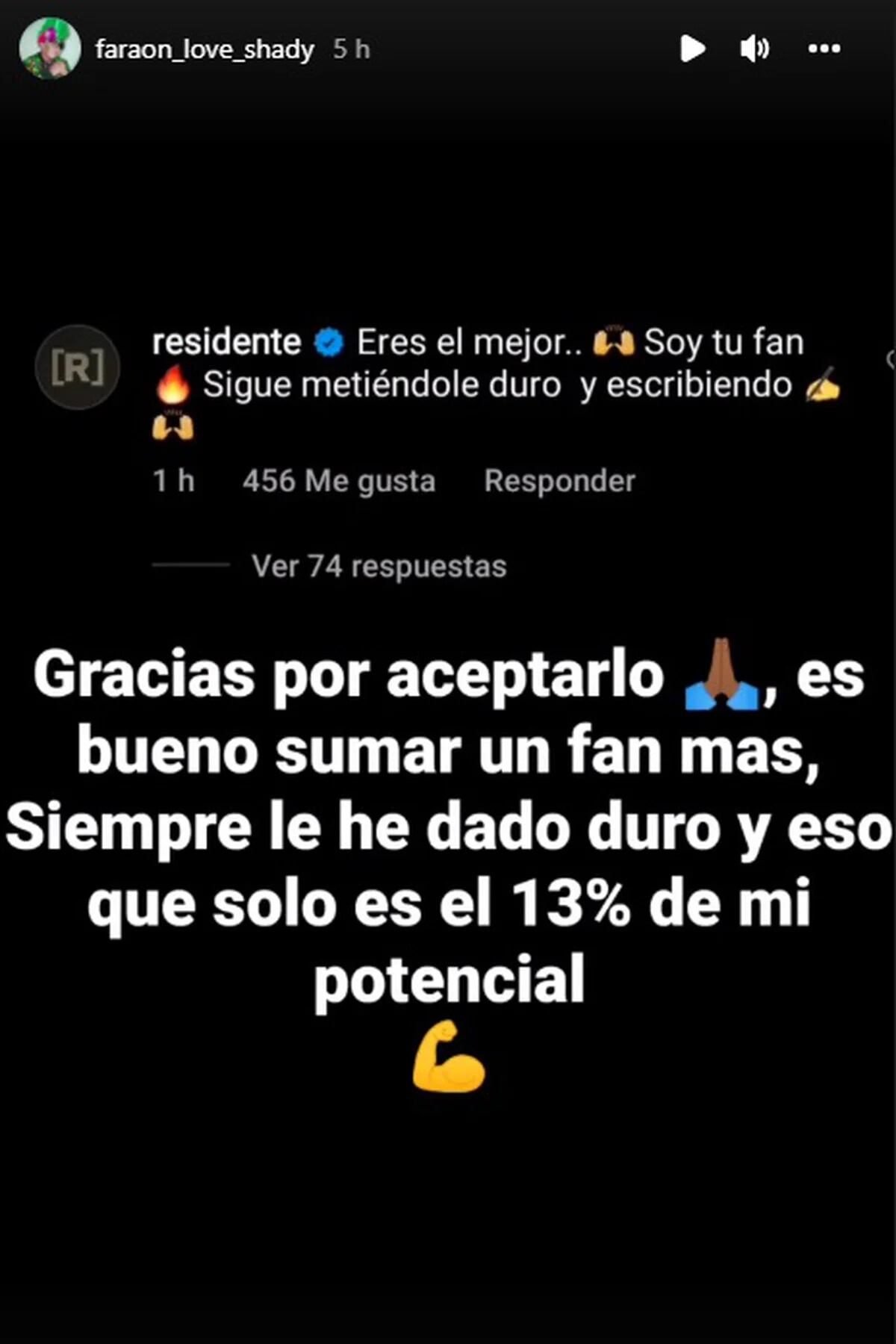 La respuesta de Faraón Love Shady al comentario de Residente.