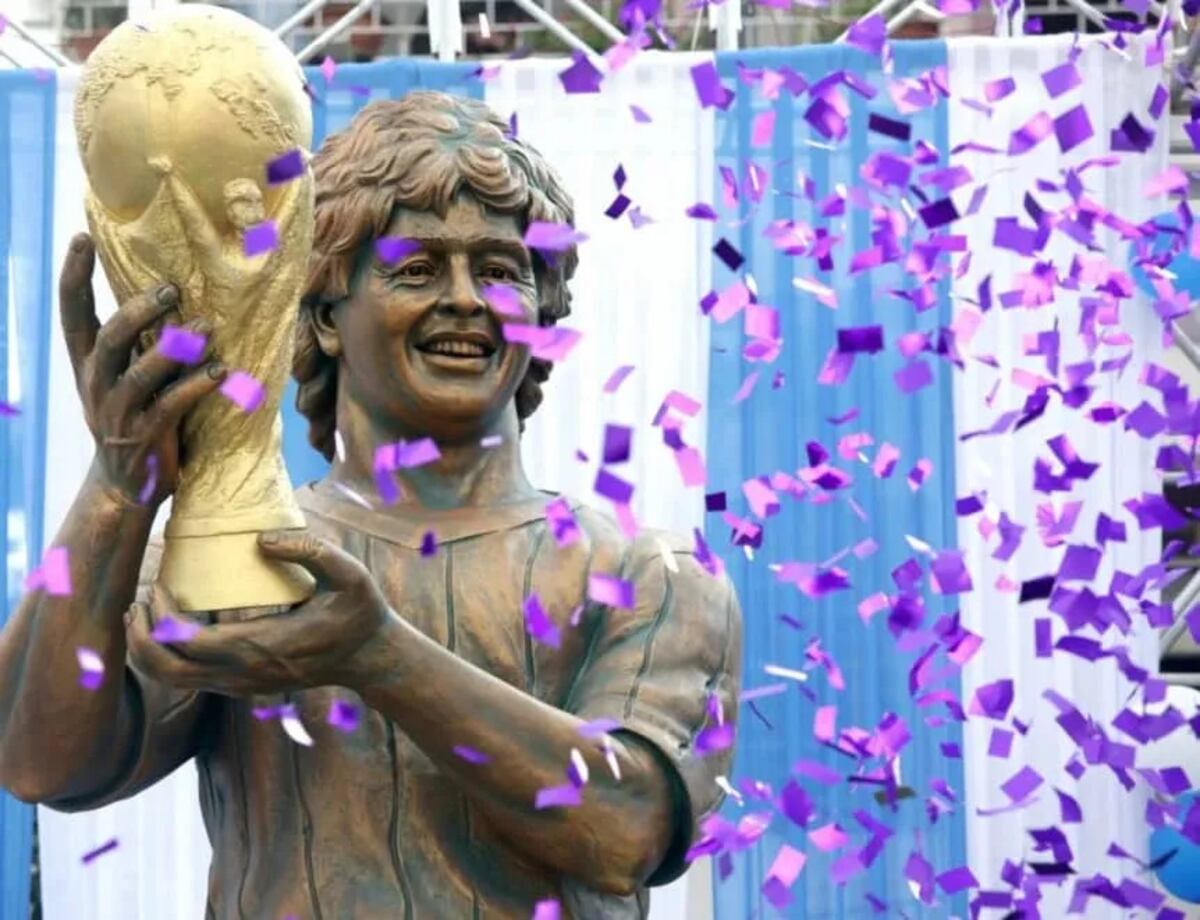 Imponente: la estatua que prepara India para Lionel Messi. (Gentileza)