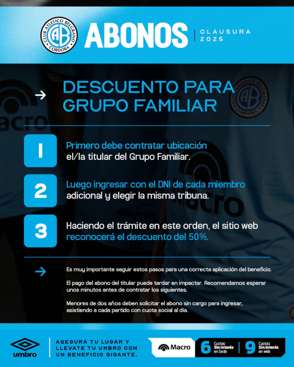 Descuento para grupo familiar en Belgrano.