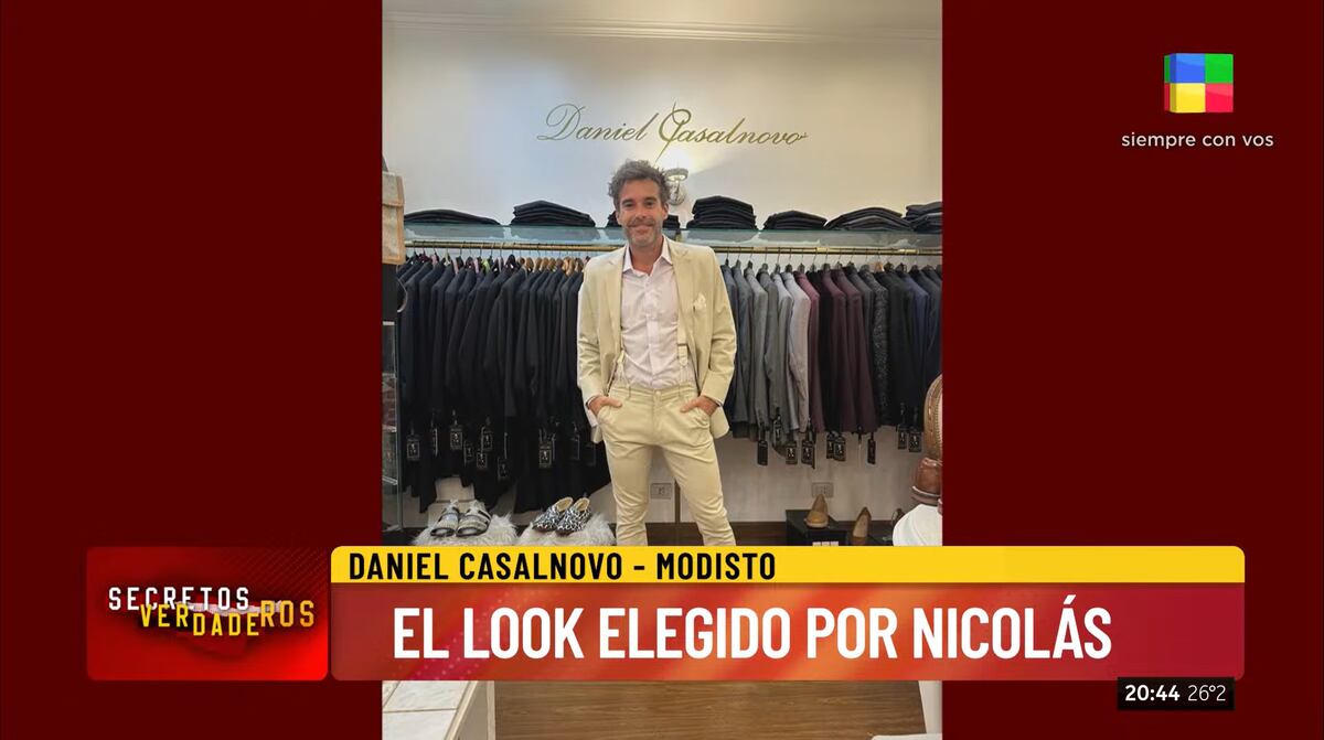 El look “rebelde” de Nicolás Cabré para su boda (Captura de pantalla)