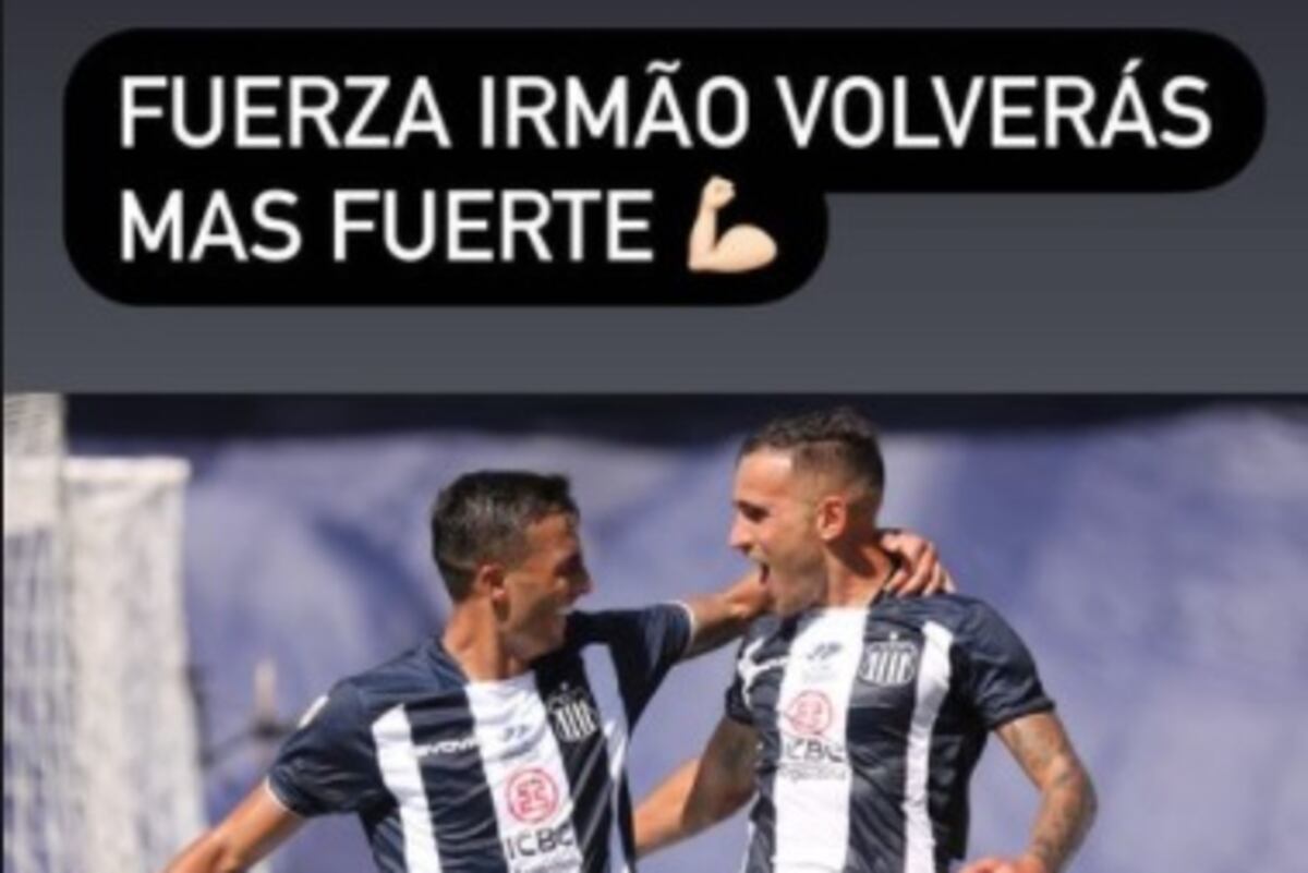 El mensaje de apoyo de Fragapane a Parede. (Instagram Franco Fragapane)