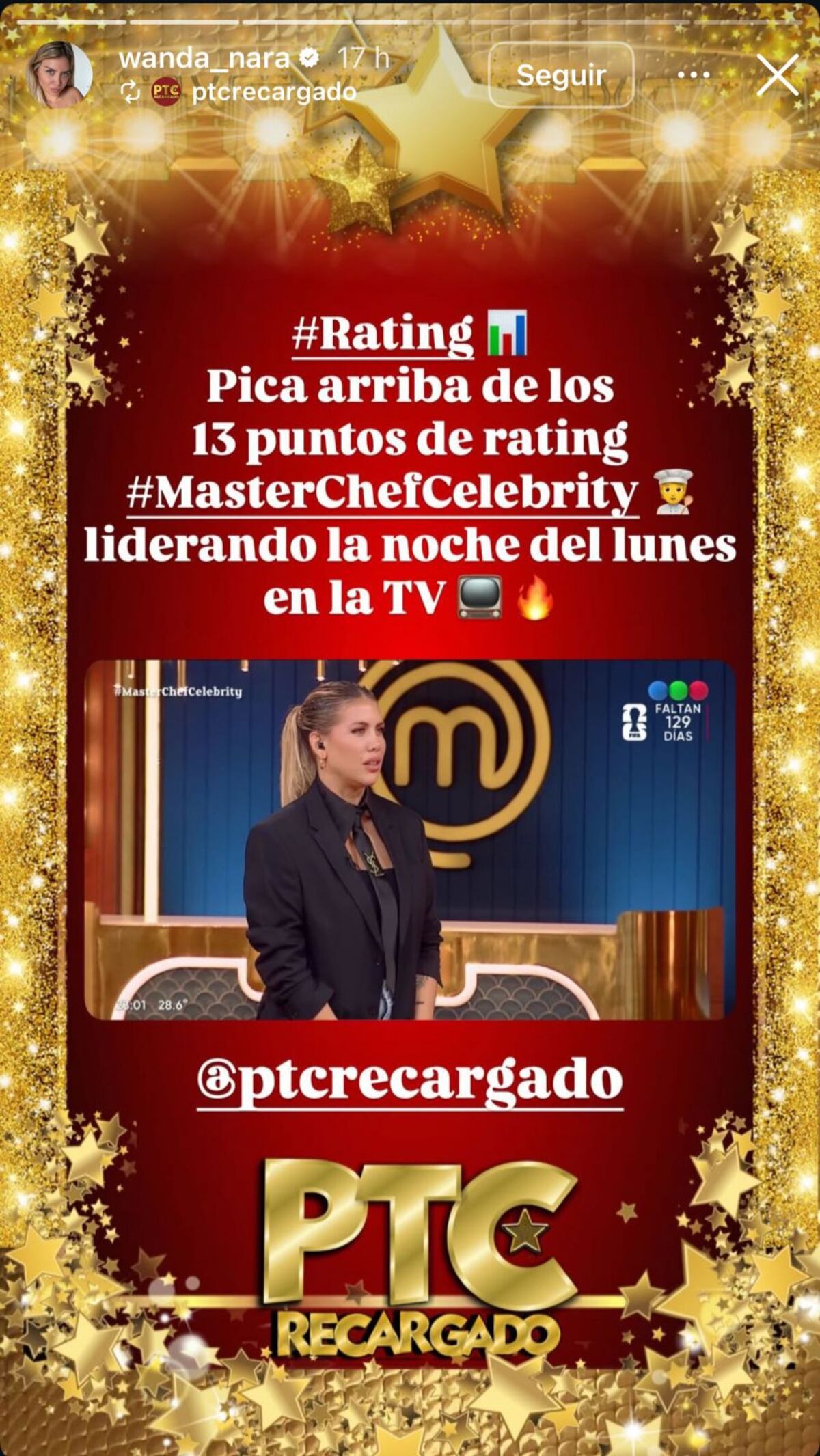 La reacción de Wanda Nara tras la victoria de MasterChef Celebrity