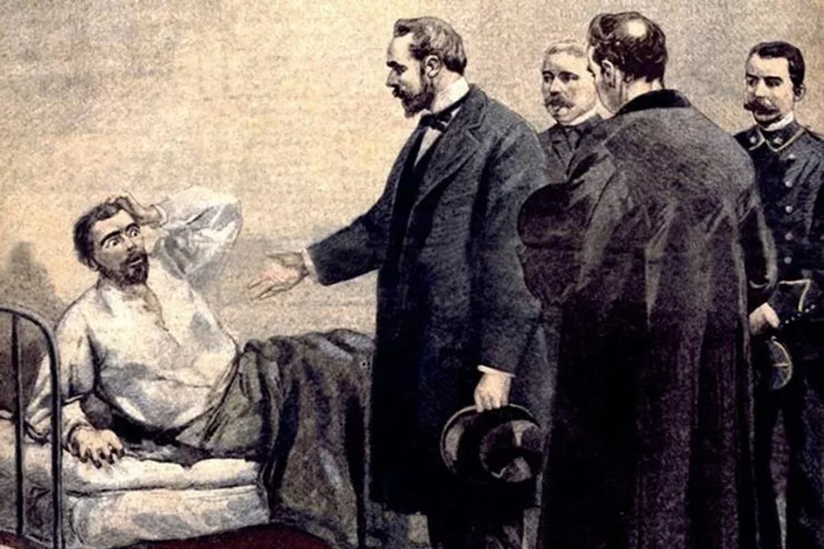 Ilustración de la época del momento en que Vacher es hallado y detenido.