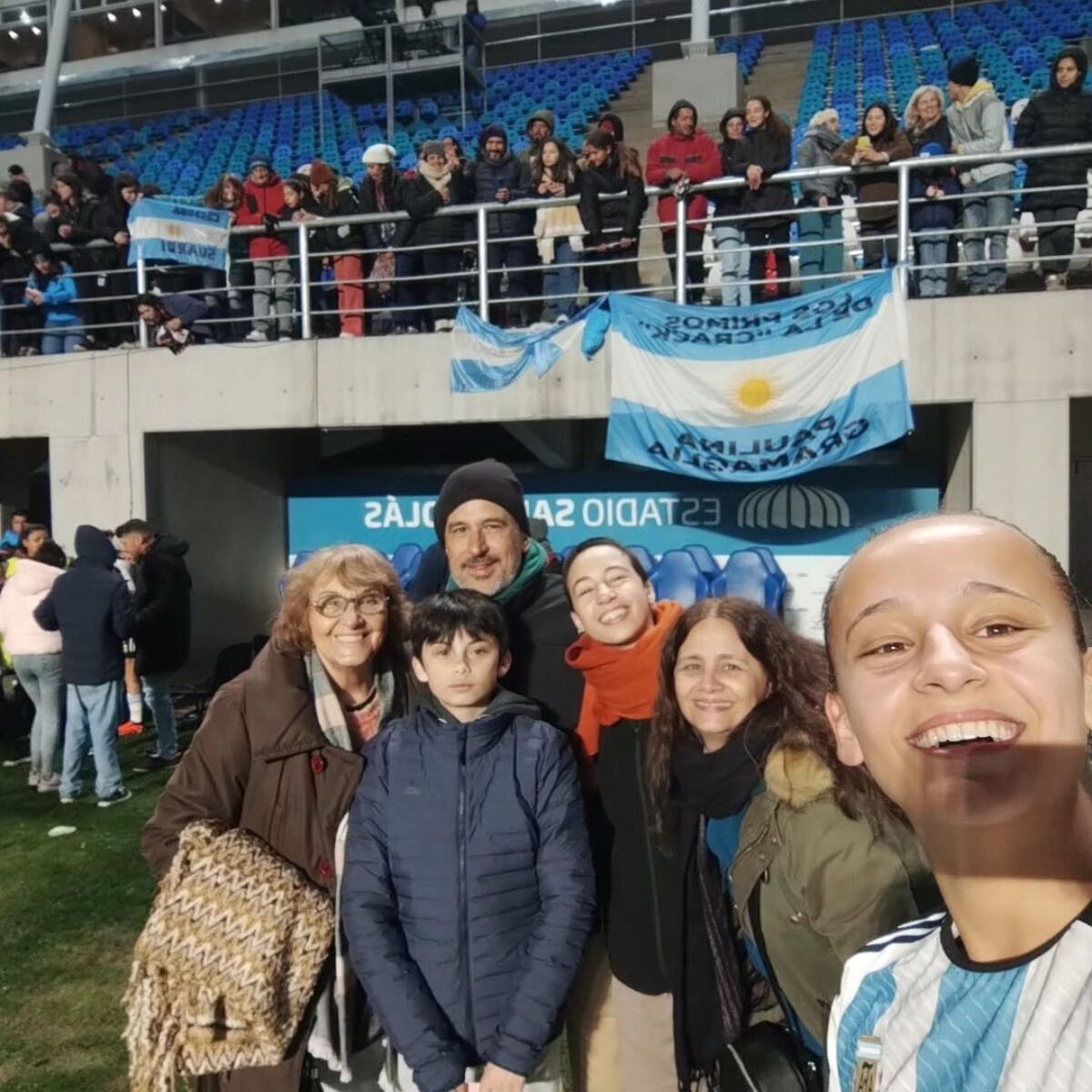 Paulina Gramaglia fue mundialista este año con la selección y lo disfrutó con su familia. (Gentileza familia Gramaglia).
