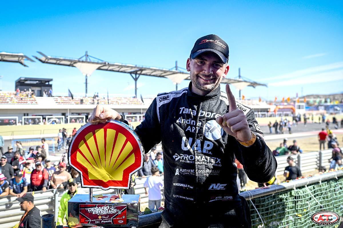 Martín Vázquez, a bordo del Dodge Challenger, consiguió su primera victoria en el Turismo Carretera que corrió en San Juan. (Prensa TC)