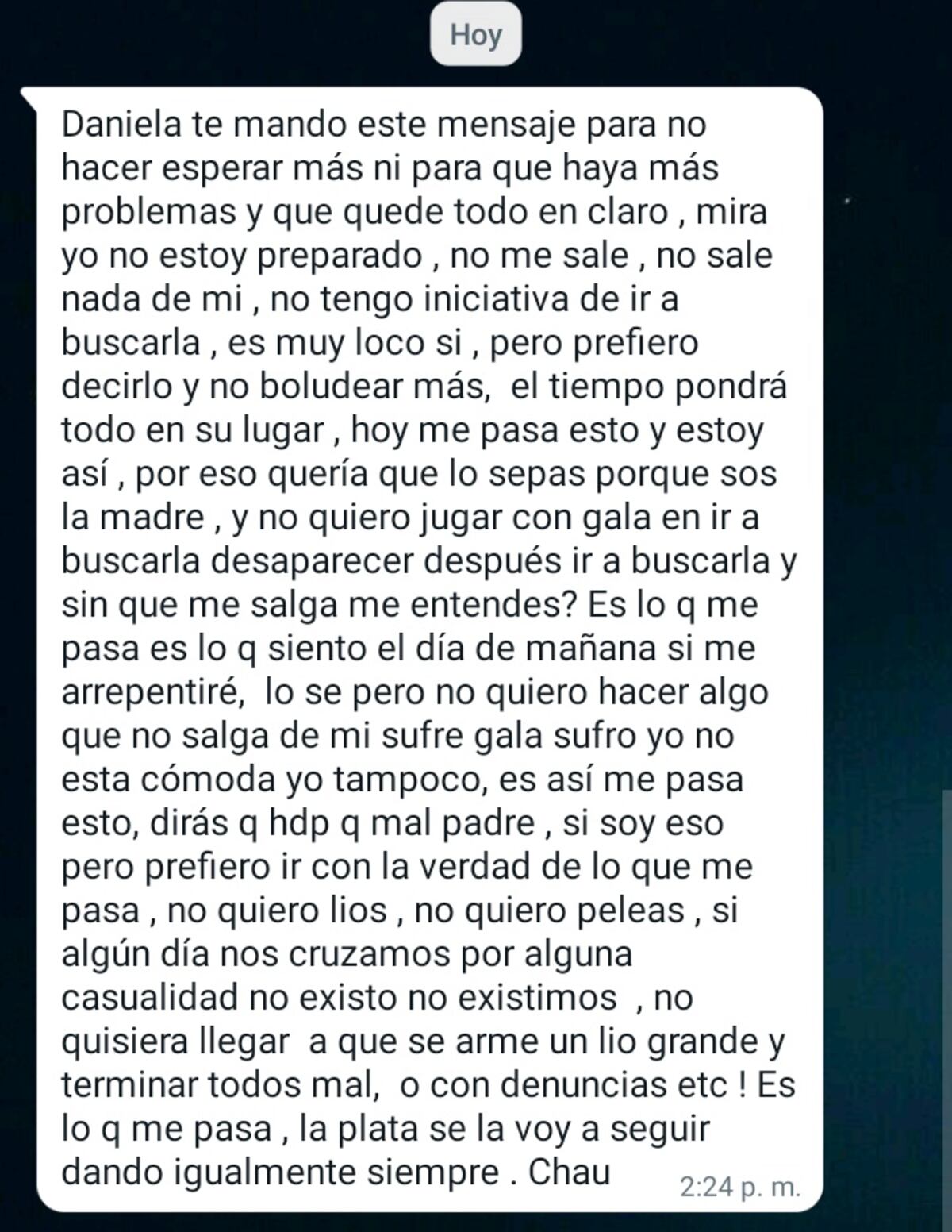 Captura de pantalla. El mensaje que subió a Twitter una mujer.