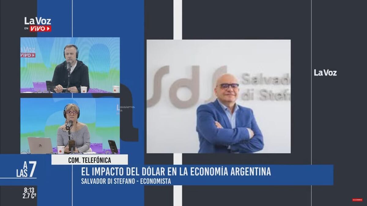 El economista Salvador Di Stéfano en diálogo con La Voz en Vivo, primera mañana.